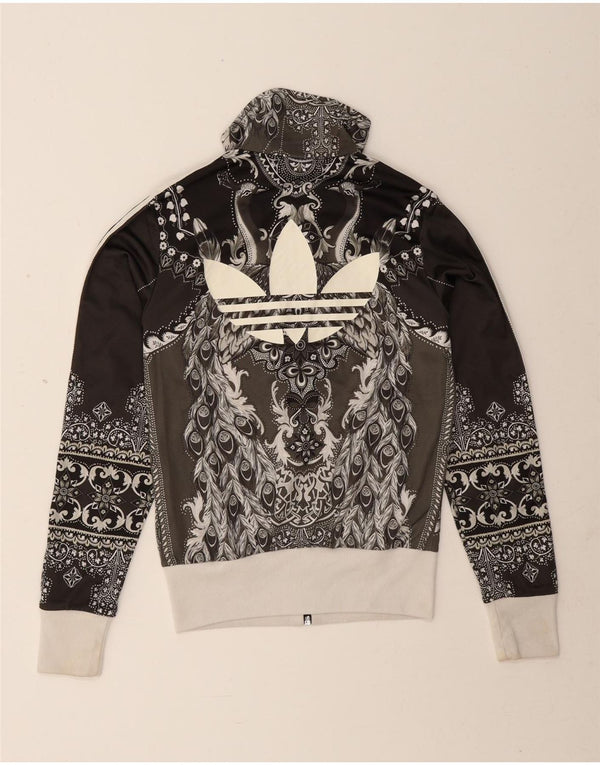 Adidas ženska gornja jakna trenirke Peacocks UK 6 XS Black Paisley