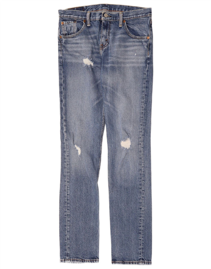 Levi's ženske 511 uske traperice s oštećenim izgledom W29 L32 plavi pamuk