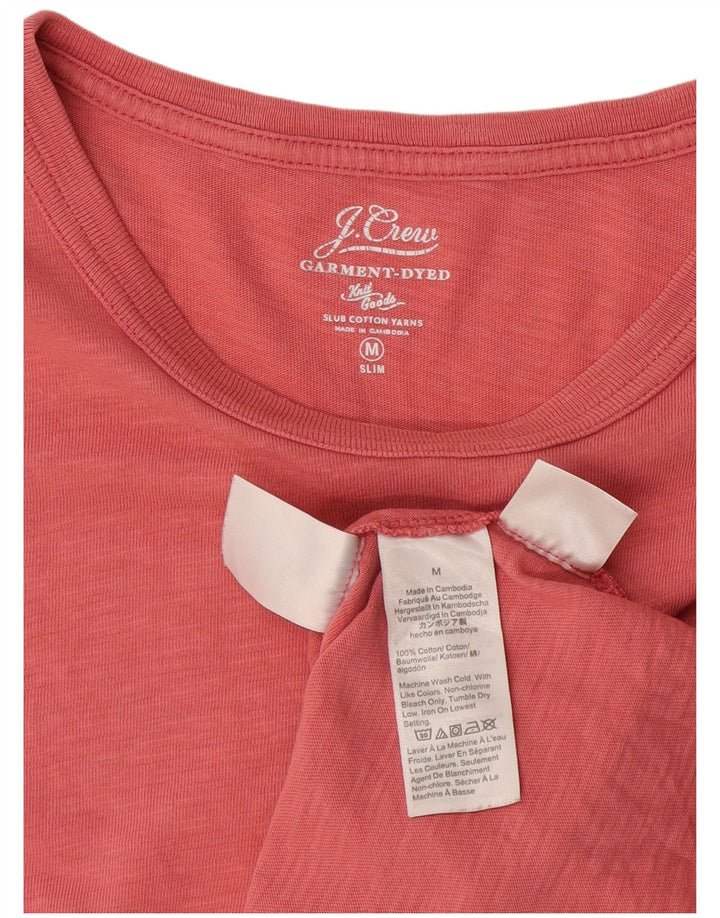 J. Crew Muška uska majica kratkih rukava Srednje ružičasti pamuk