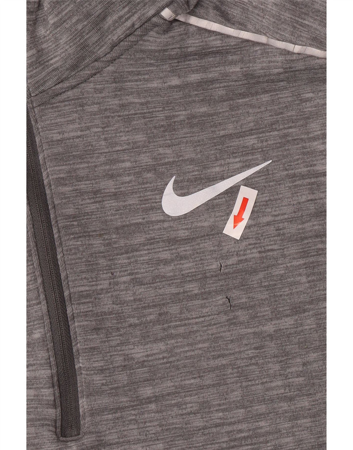 Nike muška pulover trenirka s patentnim izrezom, veliki sivi poliester