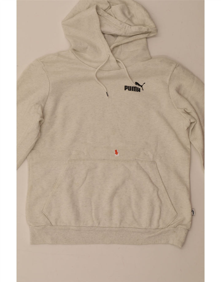PUMA Womens Hoodie Jumper UK 14 Medium Grey Cotton Vintage Puma and Second-Hand Puma from Messina Hembry 