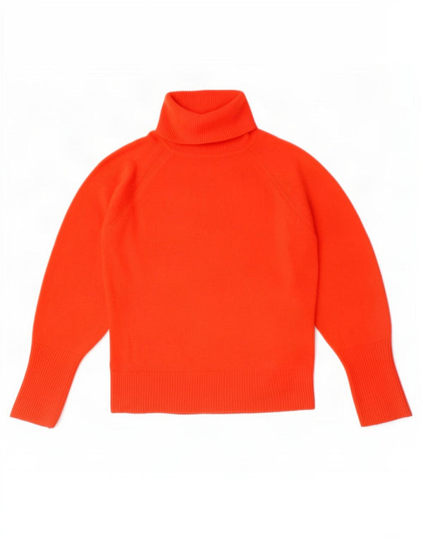 Marks & Spencer Womens Roll Neck Jumper Sweater UK 10 Small Red Acrylic