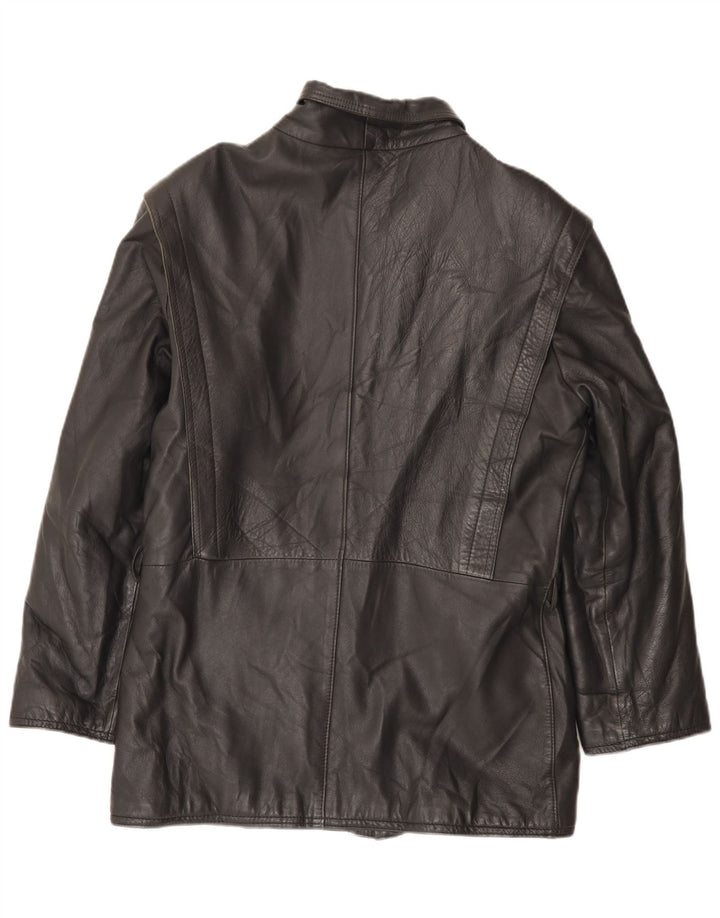 Vintage muška kožna jakna UK 38 srednje crna koža