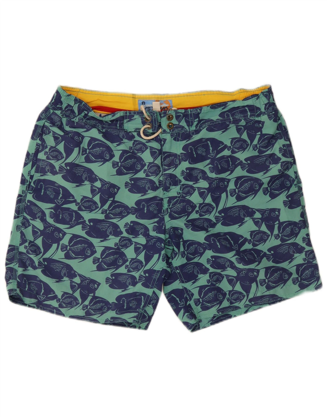 Boden muške kratke kupaće hlače s grafičkim motivima velike plave boje