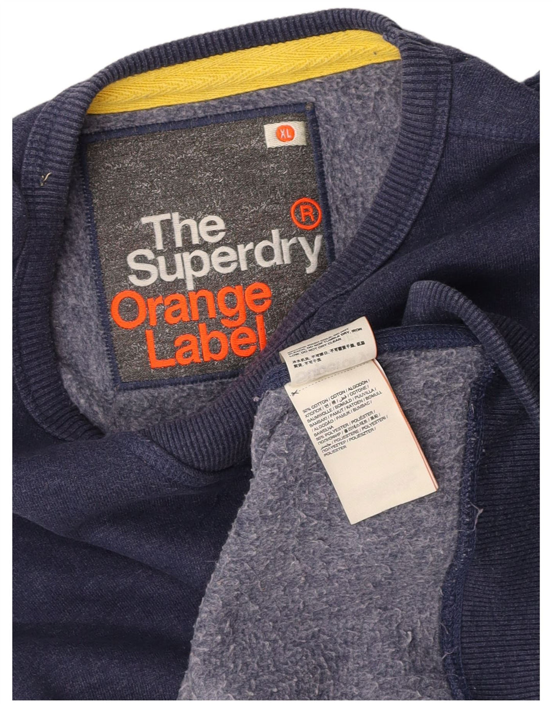 SUPERDRY muški džemper XL tamnoplavi pamuk