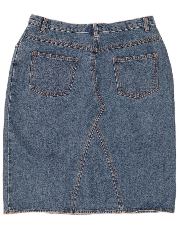 VINTAGE ženska traper suknja visokog struka UK 18 XL W32 Plava