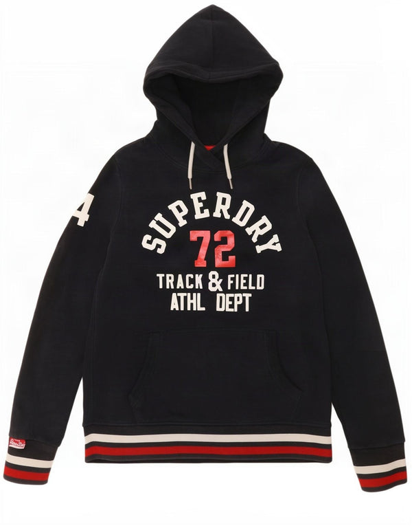 Superdry ženska majica s kapuljačom s kapuljačom UK 14 Veliki tamnoplavi pamuk