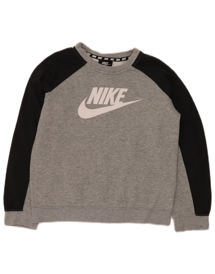 NIKE Boys Graphic Sweatshirt Džemper 10-11 godina srednje sive boje