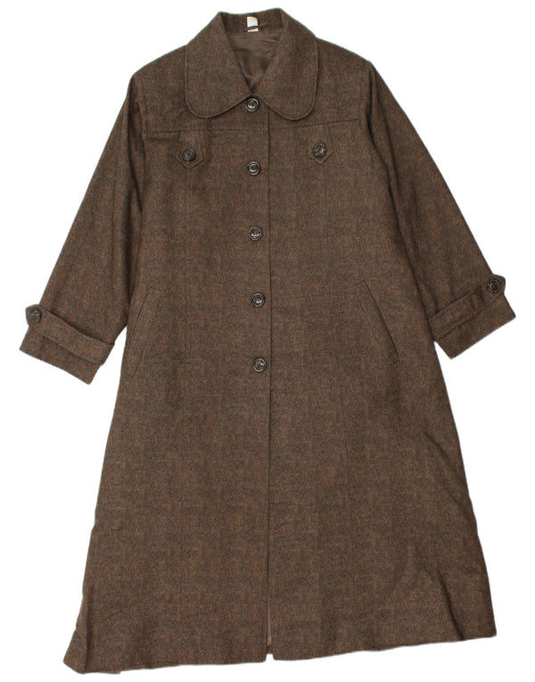 Vintage ženski kaput UK 14 Srednje smeđi