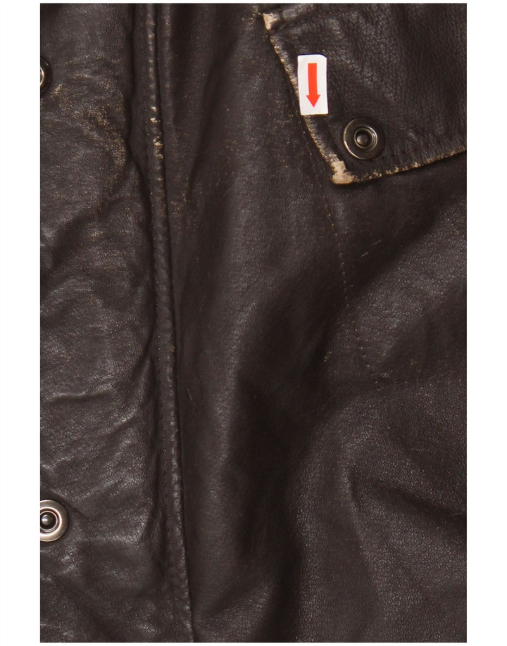 Vintage muška kožna jakna IT 54 2XL smeđa koža