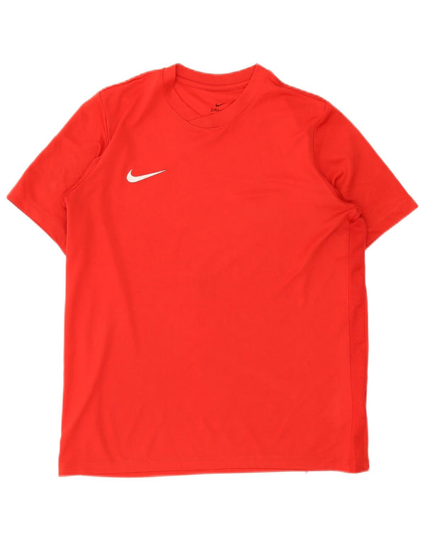 Nike Boys Dri Fit T-Shirt Top 13-14 Years XL Red Poliester
