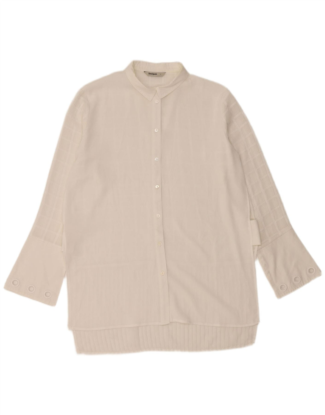 DESIGUAL Ženska dugačka košulja bluza UK 16 Velika bijela