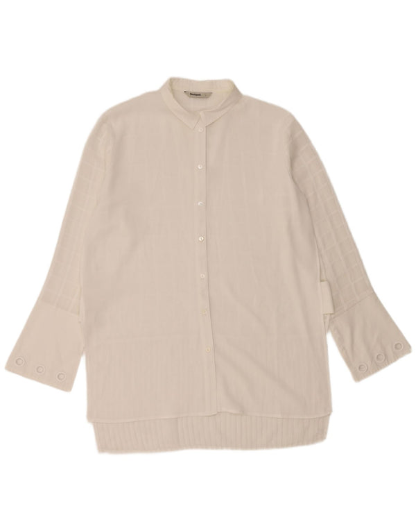 DESIGUAL Ženska dugačka košulja bluza UK 16 Velika bijela