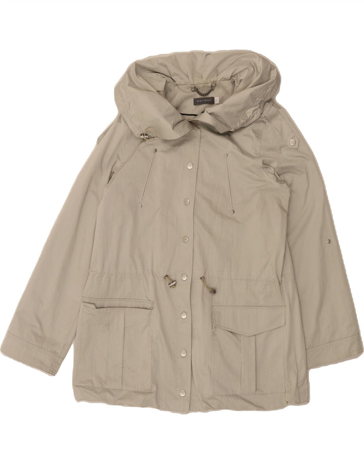 MINT VELVET Womens Rain Jacket UK 12 Medium Beige Polyester Vintage MINT VELVET and Second-Hand MINT VELVET from Messina Hembry 