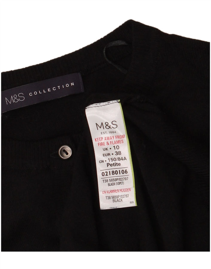 Marks & Spencer ženski kardigan pulover UK 10 Mala crna viskoza