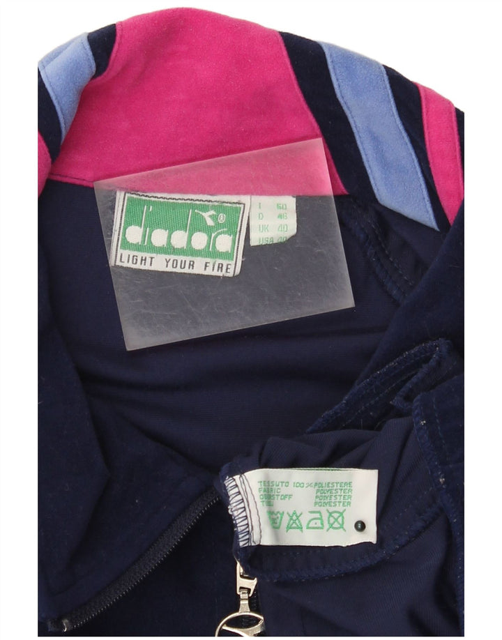 DIADORA Muška gornja jakna trenirke s grafičkim motivima UK 40 srednje tamnoplava