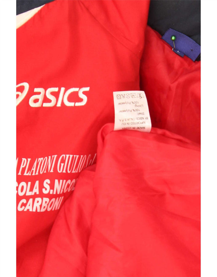 Asics muška grafička vjetrovka jakna UK 40 Large Red Colourblock poliester