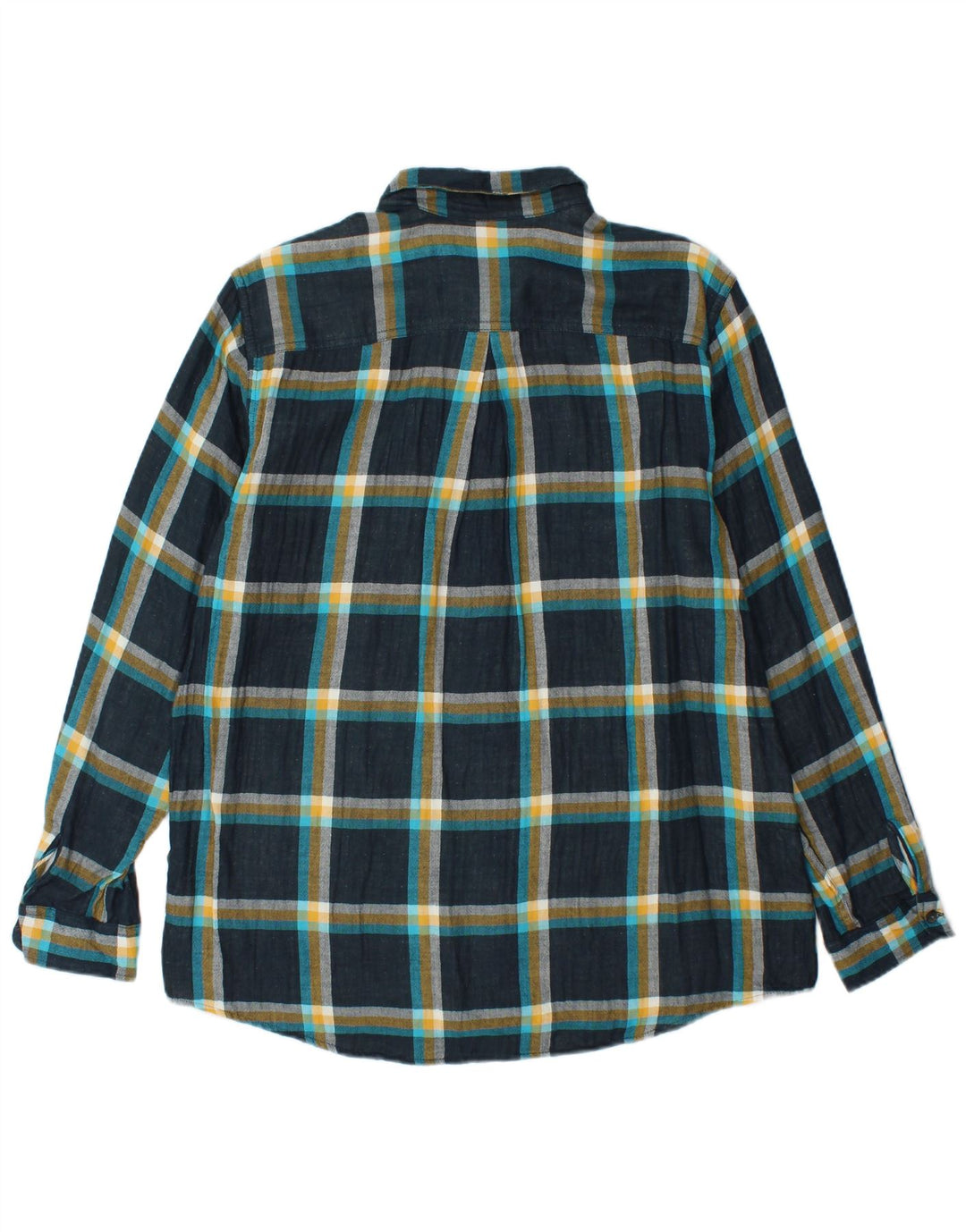 EDDIE BAUER Ženska flanelska košulja UK 16 Veliki tamnoplavi karirani pamuk