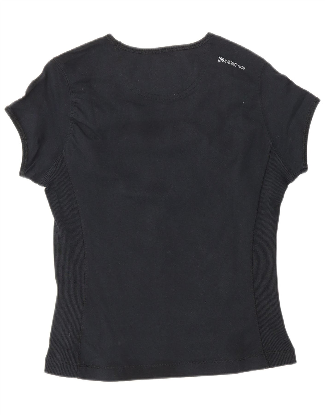 CHAMPION Ženska Heritage Classics majica kratkih rukava UK 12 srednje crni pamuk