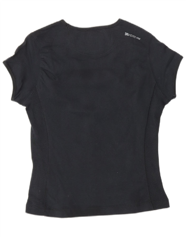 CHAMPION Ženska Heritage Classics majica kratkih rukava UK 12 srednje crni pamuk