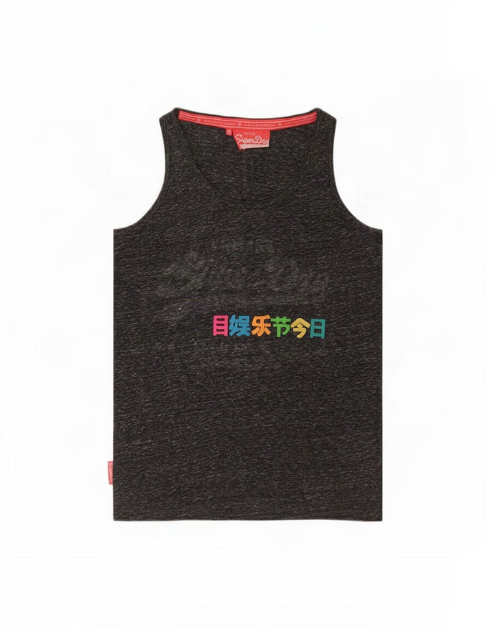 Superdry ženski grafički prsluk UK 10 Mali sivi flekasti poliester