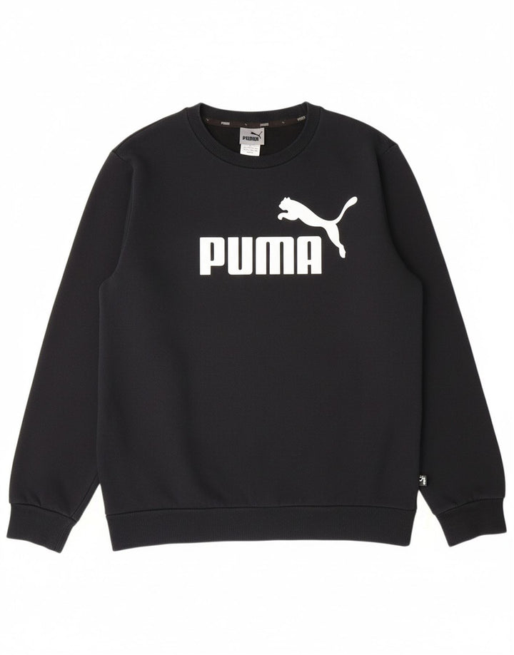 PUMA Mens Graphic Sweatshirt Jumper Medium Black Cotton