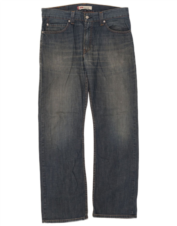 Levi's muške 506 ravne traperice W34 L32 plavi pamuk