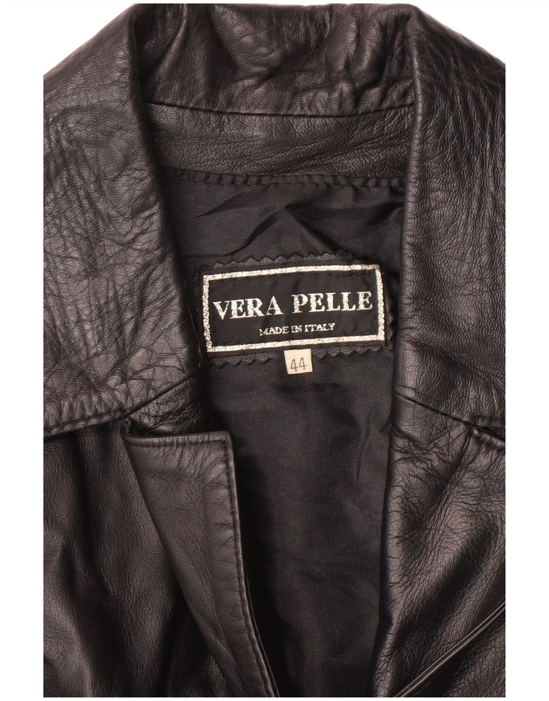 VINTAGE ženska kožna jakna IT 44 srednje crna koža