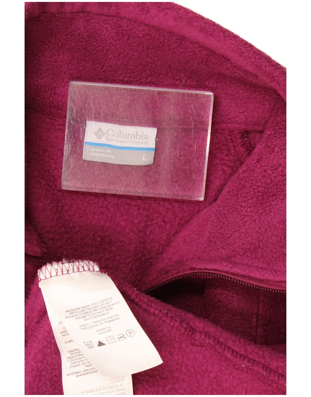 COLUMBIA ženska jakna od flisa UK 14 veliki ljubičasti poliester