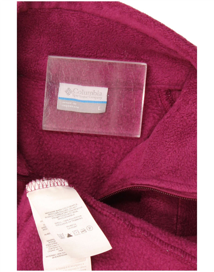 COLUMBIA ženska jakna od flisa UK 14 veliki ljubičasti poliester