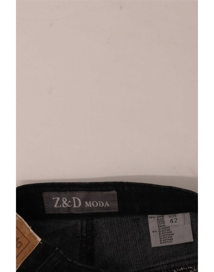 Vintage ženske traperice IT 42 Srednje W28 L30 Sivi cvjetni pamuk