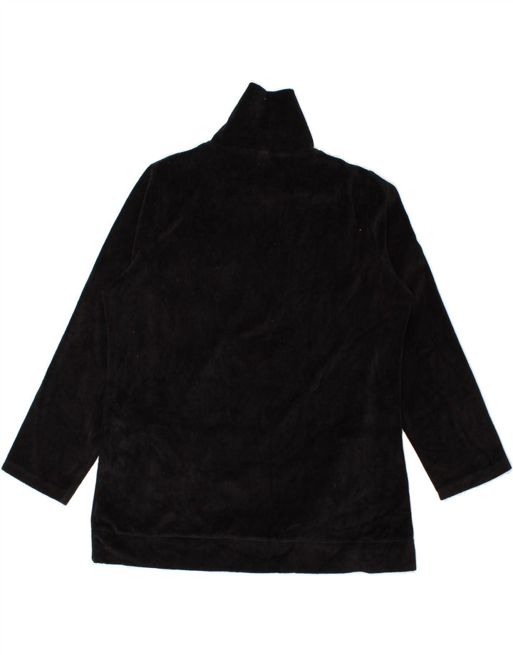 FILA Womens Zip Neck Sweatshirt Jumper UK 16 Large Black Vintage Fila and Second-Hand Fila from Messina Hembry 