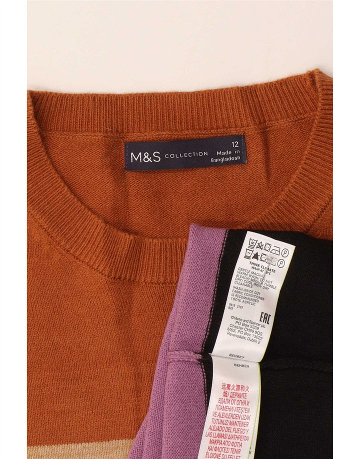 Marks & Spencer ženski džemper s okruglim izrezom UK 12 srednje raznobojni