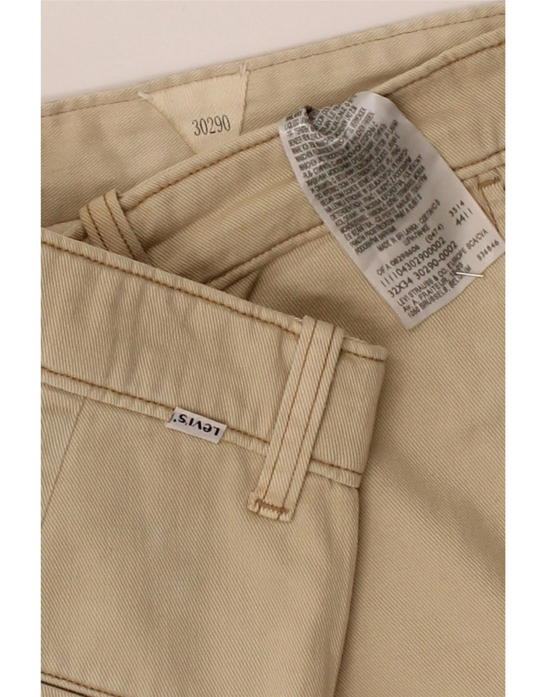 LEVI'S Mens Straight Chino Trousers  W32 L31 Beige Vintage Levi's and Second-Hand Levi's from Messina Hembry 