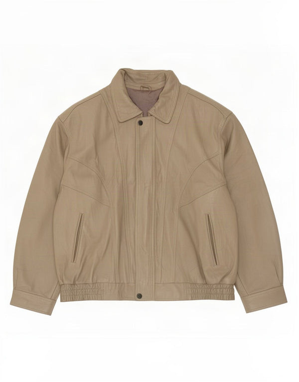 WESTBURY Mens By C&A kožna jakna UK 58 4XL smeđa