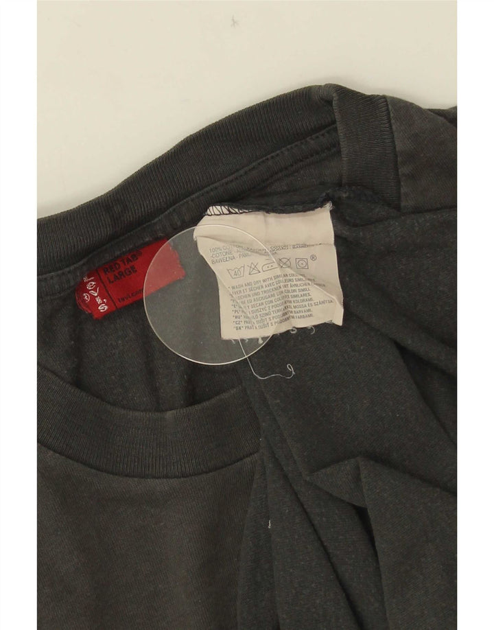 Levi's muška majica dugih rukava s grafičkim motivima, veliki sivi pamuk