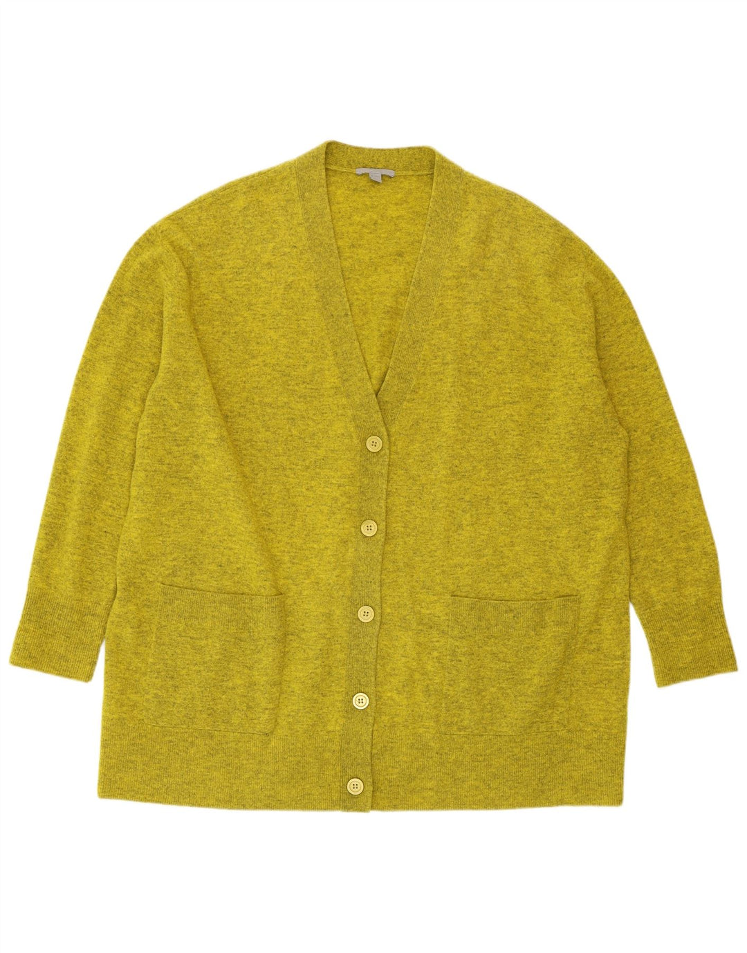 COS ženski dugi prekomjerni džemper UK 14 Srednje zelene fleke