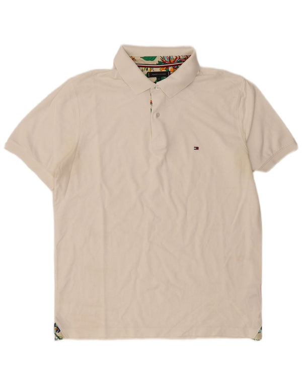 Tommy Hilfiger muška uska polo majica 2XL bijeli pamuk