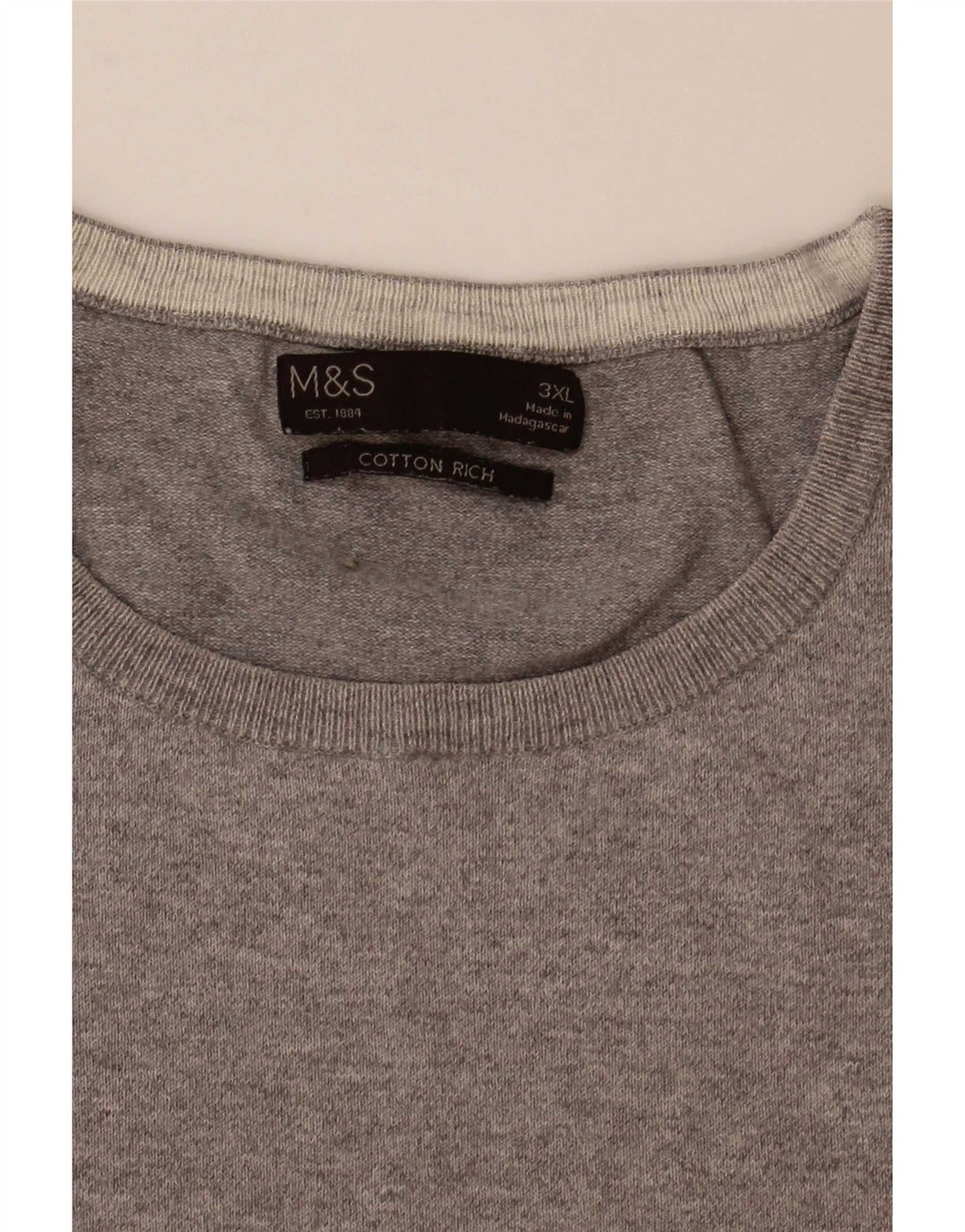Marks & Spencer muški džemper s okruglim izrezom 3XL u sivoj boji