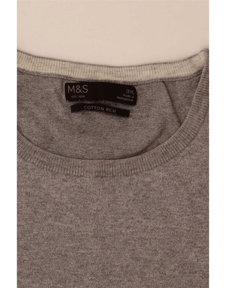 Marks & Spencer muški džemper s okruglim izrezom 3XL u sivoj boji