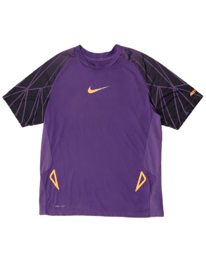 Nike Dri Fit T-Shirt Top srednje ljubičasta poliesterska boja