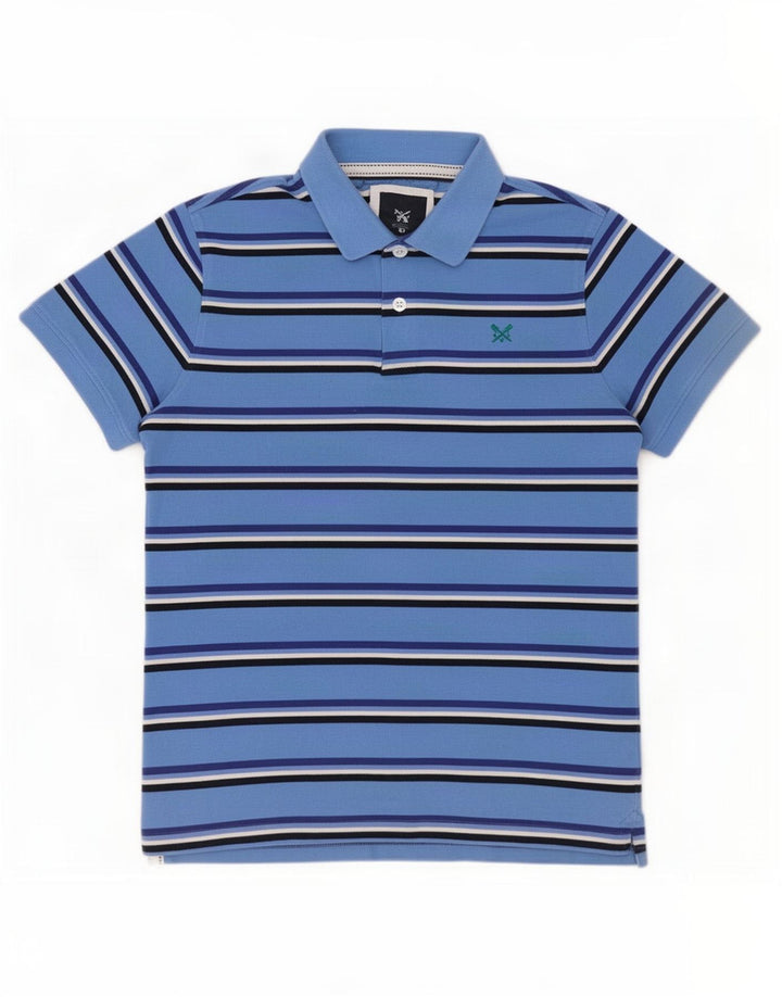 Crew Clothing Muška polo majica Srednje plavi prugasti pamuk