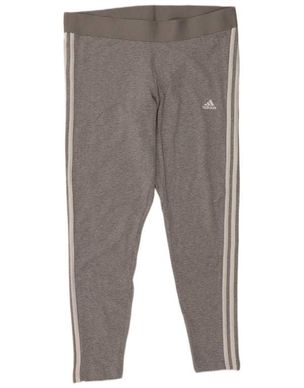 Adidas ženske grafičke tajice UK 20-22 XL sive pamučne sportske