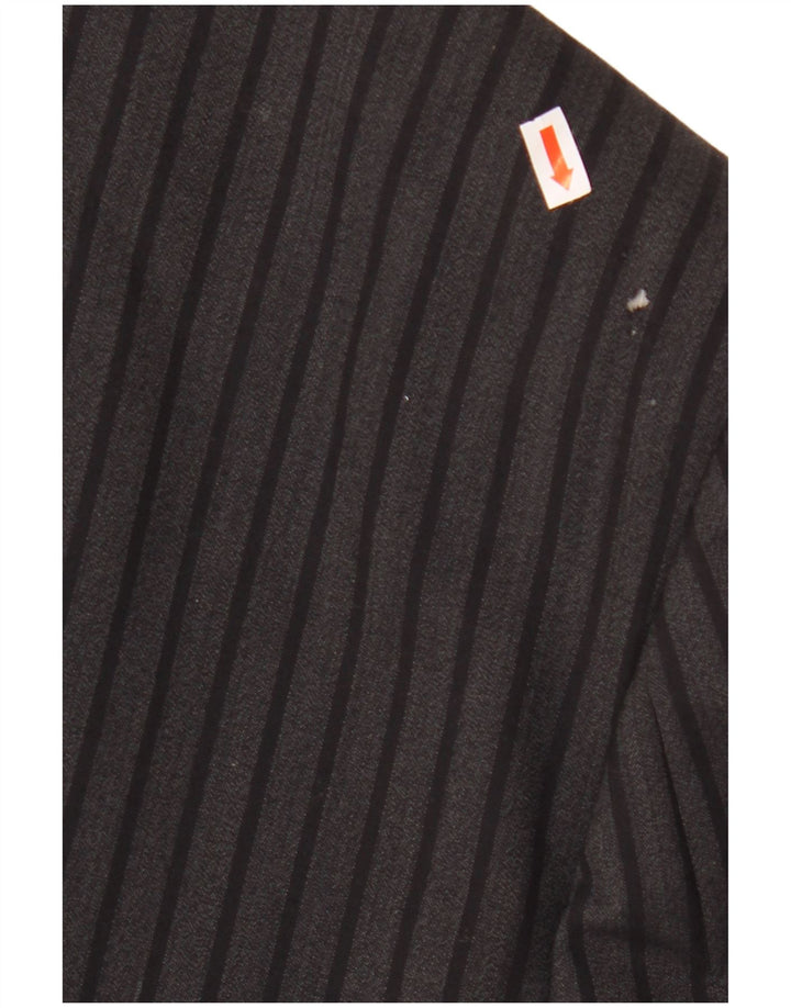 Fila ženski sako s dvostrukim kopčanjem IT 52 2XL crna vunena prugasta pruga