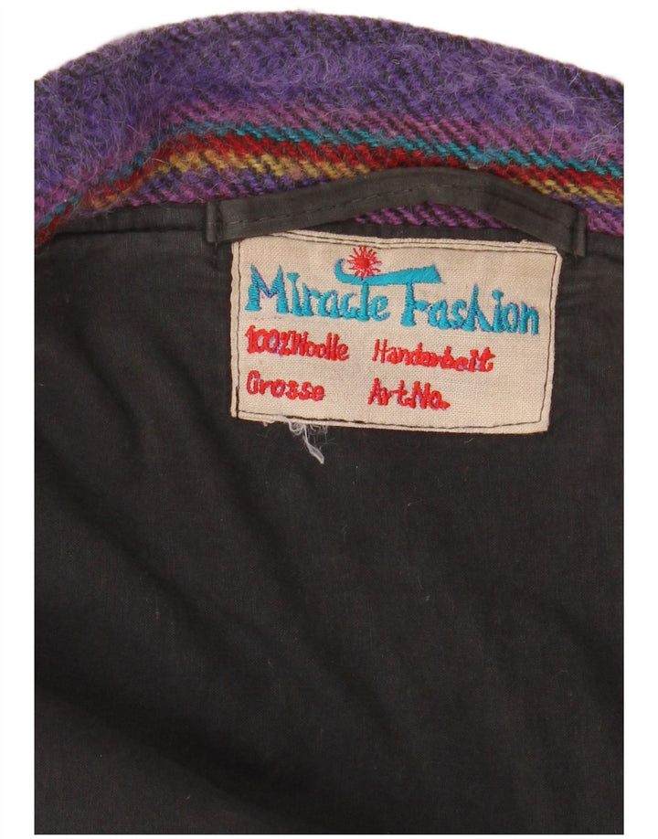 Vintage muški duffle kaput UK 40 velikih ljubičastih pruga