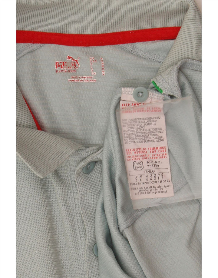 Puma Mens Italia Graphic Polo majica Srednje plavi pamuk