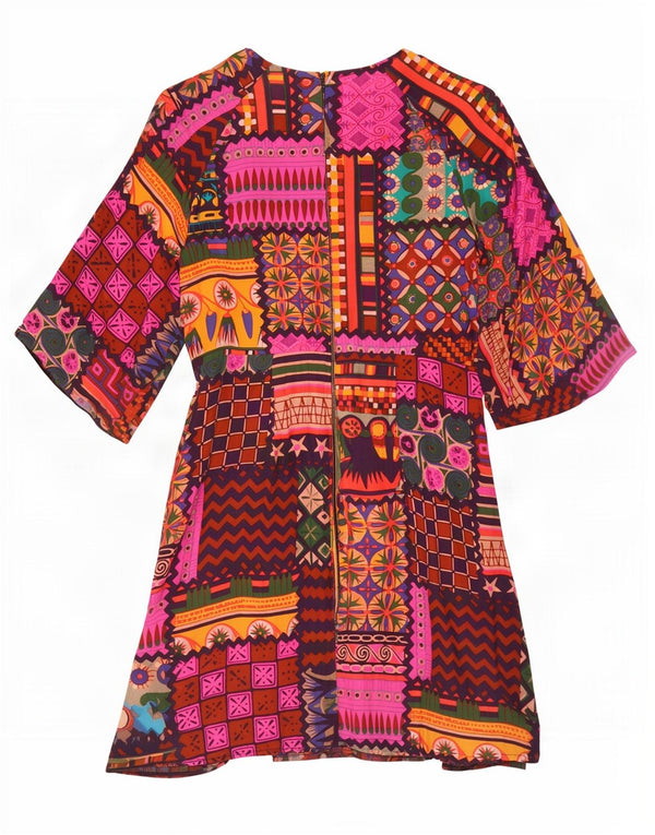 Desigual ženska osnovna haljina s 3/4 rukava EU 44 XL Raznobojni patchwork