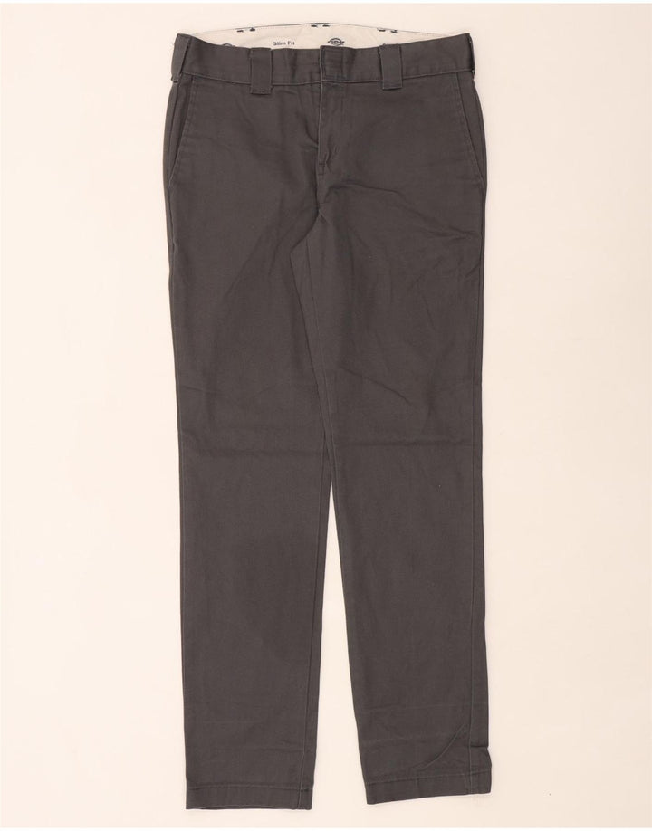 Dickies muške uske chino hlače W30 L32 sivi poliester