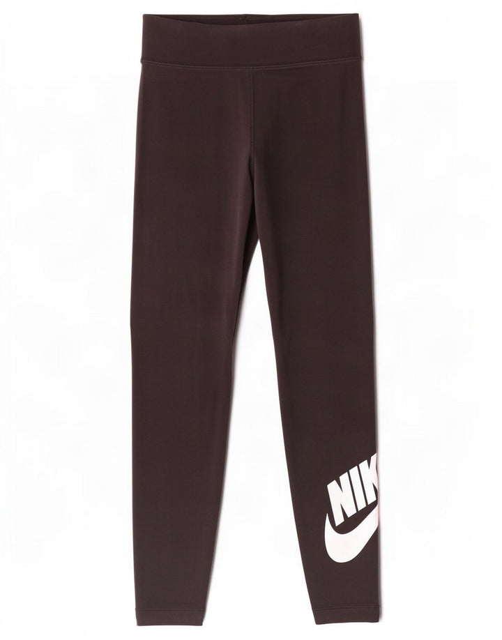 Nike ženske grafičke tajice UK 8 male crne poliesterske