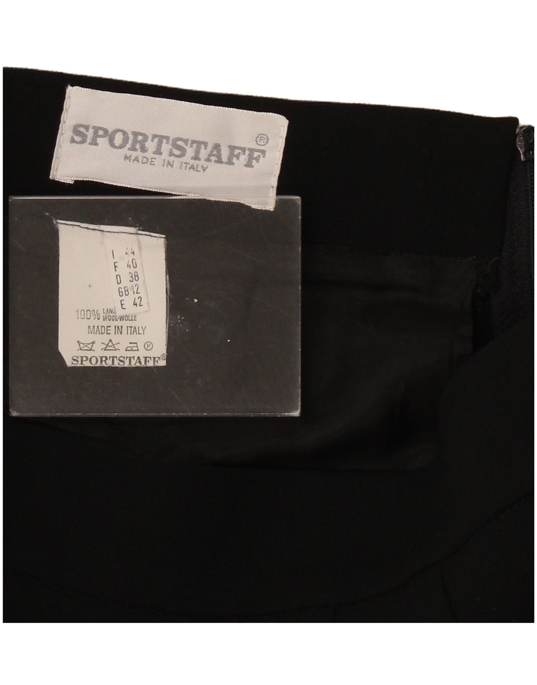 SPORTSTAFF Womens Mini Skirt UK 12 Medium W28  Black Wool
